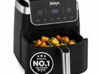 Ninja Air Fryer MAX PRO, 6.2L Air Fryer Oven 2-Year Warranty, Oil-Free Cooking, Max Crisp Technology, Variable Air Flow, Chemical Free Cooking Surface, 6-in-1 Air Fry, Roast, Bake & Reheat, Black