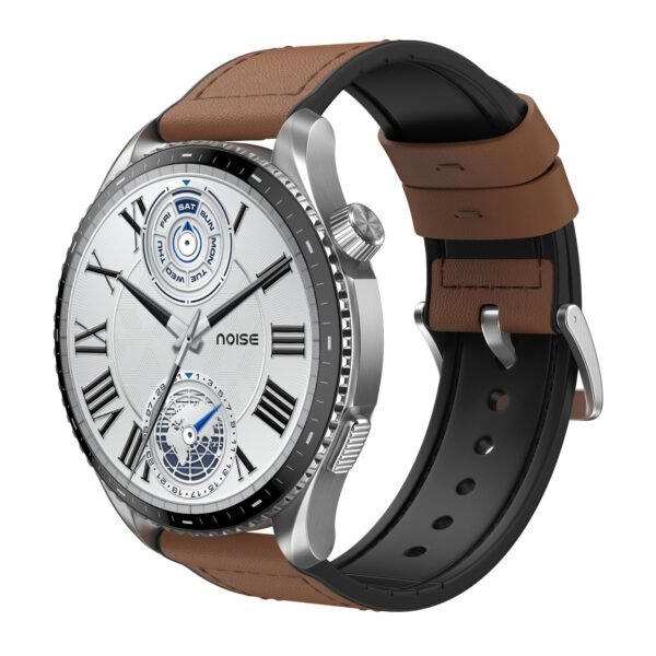 Noise Newly Launched Halo 3 Smart Watch with 1.43” AMOLED Display, 1000 NITS Brightness, Premium Metal Design, Powered by AI Pro, AI Transcription, Morning Briefs, 7-Day Battery(Vintage Brown)