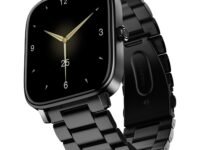 Noise Quad Call 1.81" Display, Bluetooth Calling Smart Watch, AI Voice Assistance, 160+Hrs Battery Life, Metallic Build, in-Built Games, 100 Sports Modes, 100+ Watch Faces, 5 Watts (Elite Black)