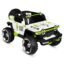 Norman Jr Battery Operated 4x4 ATV Runs on Garden & Sand Surface |Jeep Toy with Remote+Steering+RGB Light+Mp3 USB Music | Rechargeable Car for Kids to Drive 3to12 Years | XXXLarge Bumper- Green&White
