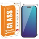 OpenTech® Military-Grade Tempered Glass Screen Protector for iPhone 15 Pro with Edge to Edge Full Screen Coverage | Scratch Resistant | Case Friendly | Easy Installation Kit