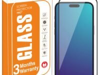 OpenTech® Military-Grade Tempered Glass Screen Protector for iPhone 15 Pro with Edge to Edge Full Screen Coverage | Scratch Resistant | Case Friendly | Easy Installation Kit