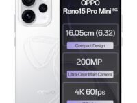 Oppo Reno15Pro mini 5G (Glacier White, 12GB RAM, 256GB Storage) with No Cost EMI/Additional Exchange Offers