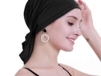 PALAY Head Scarf for Female Cotton Elastic Chemo Caps Headwear Turban, Pre-Tied Cancer Cap Headscarf Slip On Headwrap for Hair Loss Or Thin Hair