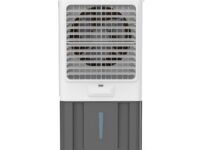 PG Power Guard Ice Max 85L Air Cooler With High Speed Fan | Honey Comb Pad | Biggest Ice Chamber | Tougned Glass Top | Fountain Technology | Works On Inverter | 15 Years Warranty (Grey White)