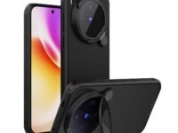 PRITO for Vivo X300 Case with Camera Cover, Compatible with MagSafe, Full Camera Protection, Shockproof Protective, Adjustable Kickstand, Case with Stand. (Black, X300)