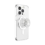 PopSockets PopGrip for MagSafe, Magnetic Phone Grip & Stand, Swappable Top, Secure Grip for iPhone MagSafe Cases, Kickstand for Hands-Free Viewing, Wireless Charging Compatible - Clear