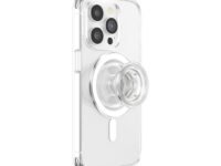 PopSockets PopGrip for MagSafe, Magnetic Phone Grip & Stand, Swappable Top, Secure Grip for iPhone MagSafe Cases, Kickstand for Hands-Free Viewing, Wireless Charging Compatible - Clear