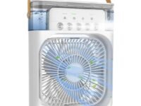 Portable Mini Fan Air Cooler Room Cooling Wind Speeds Spray Modes Timer Compact AC Home Office Dorm Travel Timer Speeds Office Home Dorm Travel Water Tank (Pack of 1 Pcs)