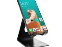 Portronics MODESK Universal Mobile Holder Stand with Metal Body, Anti Skid Design, Light Weight for All Smartphones, Tablets, Kindle, iPad(Black)