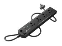 Portronics Power Plate 10 Extension Board with 4 Universal Sockets, 2 Meter Long Cord, 1500 Watts, 6 Amp Multi Plug for Office & Home Appliances (Black)