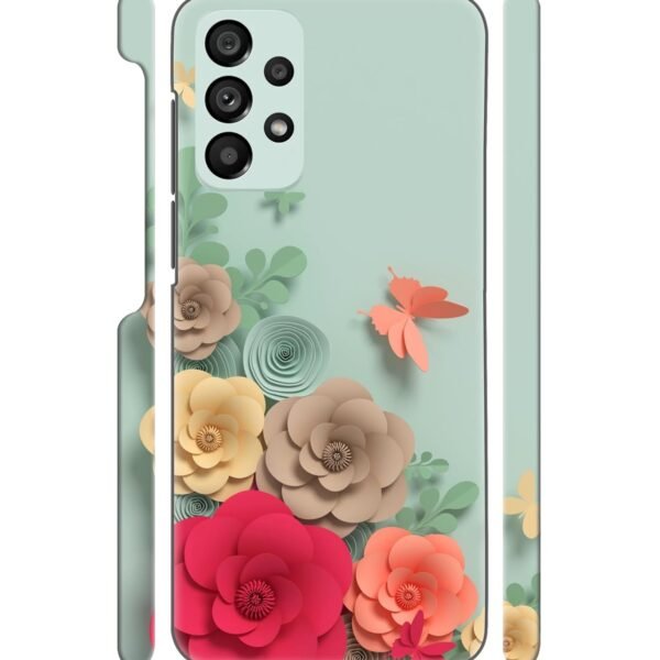 Premium ''Unique Colorful Flowers'' Printed Hard Mobile Back Cover for Samsung Galaxy A73 5G, Designer & Attractive Case for Your Smartphone