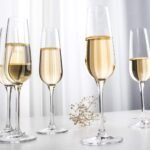 PrimeWorld Classy Crystal Clear Champagne flute-200ml-1piece Clear Stemmed Champagne Flute Glasses, Mimosa Glasses Perfect for Anniversary, Party, Wedding
