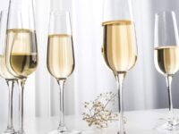 PrimeWorld Classy Crystal Clear Champagne flute-200ml-1piece Clear Stemmed Champagne Flute Glasses, Mimosa Glasses Perfect for Anniversary, Party, Wedding