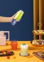 Qlect Portable Blender Electric Juicers Fruit Mixers USB Rechargeable Smoothie Mini Personal Juicer 6 Blades 3Gears With 1500 Mah Rechargeable Battery-Smoothie Blender