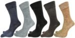RC. ROYAL CLASS Women Warm Calf Length Thumb Woolen Multicolored Socks, Combo Pack of 5