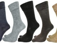 RC. ROYAL CLASS Women Warm Calf Length Thumb Woolen Multicolored Socks, Combo Pack of 5
