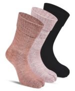 RC. ROYAL CLASS Women Woolen Winter Wear Thermal Thumb Socks, Calf Length Terry Thick Towel Cushioned, Warm & Cozy Thermal Thumb Socks For Women (Pack of 3 Pairs)