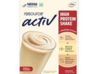 RESOURCE Nestlé Active, High Protein Shake with New Edge Formula, Vanilla Flavour, Strengthens Muscles, Bones, Immune System, Improves Skin 400g Bag-in-box pack.