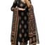 Rangnavi Women's Cotton Trending Straight Kurta with Pants and Dupatta Set | Ethnic Set (BLACK)