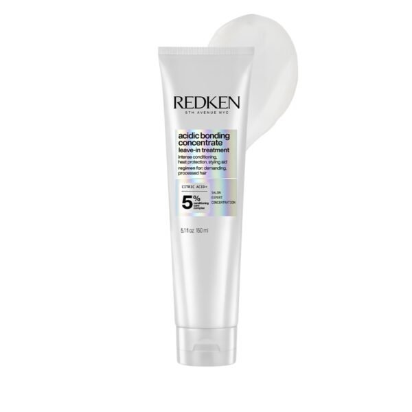 Redken Acidic Bonding Concentrate Bond Repair Leave-in Treatment, 150 ml | Professional Bond Strengthening Leave-in Treatment and Heat Protectant for smoother, frizz-free hair.