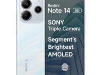 Redmi Note 14 5G (Mystique White, 8GB RAM 256GB Storage) | Global Debut MTK Dimensity 7025 Ultra | 2100 nits Segment Brightest 120Hz AMOLED | 50MP Sony LYT 600 OIS+EIS Triple Camera