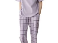 SHIENZY Women Korean Style Night Suit | Round Neck Short Sleeve Cute Printed Cotton Pajama Set for Girls & Women | Soft Nightwear, Loungewear, Sleepwear for Women | Full Pyjama Set | Co-ord Set