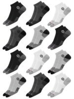 SWAGR 12 Pairs Sports Cotton Ankle Length Socks for Men, Pack of 12., Assorted