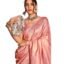 SWORNOF Womens Kanjivaram Silk Saree with Zari Woven Saree With Blouse Piece