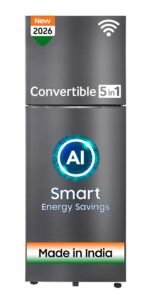 Samsung 419 L, 3 Star, Convertible 5-in-1, Digital Inverter, Frost Free Double Door, Bespoke AI WiFi Refrigerator (RT45HG6A43B1HL, Black DOI, 2026 Model)