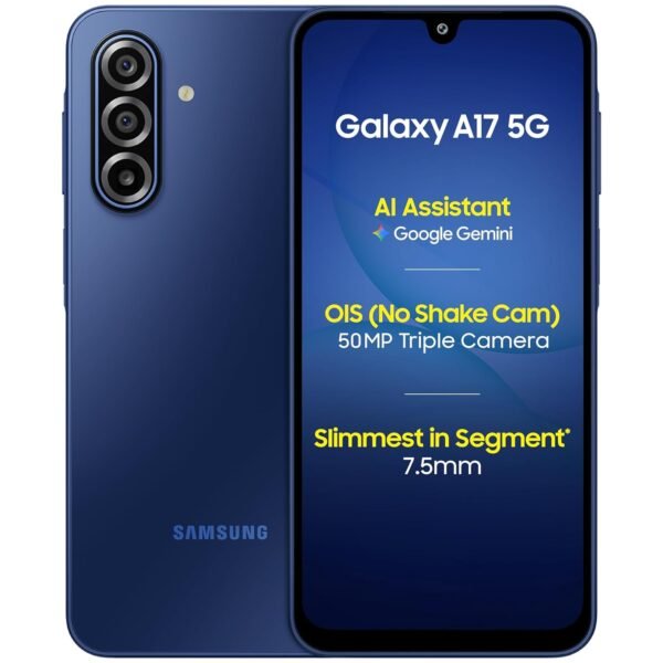 Samsung Galaxy A17 5G (Blue, 8GB RAM, 128GB Storage) | 50 MP No Shake Camera | Gemini Live | Circle to Search_with Other Offers