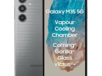 Samsung Galaxy M35 5G (Thunder Grey,6GB RAM,128GB Storage)| Corning Gorilla Glass Victus+| AnTuTu Score 595K+| Vapour Cooling Chamber| 6000mAh Battery| 120Hz Super AMOLED Display| AI| Without Charger