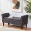 Seat Button Tufted Chaise Lounge, Upholstered Bench, Settee with Storage, Ottoman for Living Room, Couch for Guestroom, Diwan for Home, Size: L:50" x W:19" x H:20" (Grey)