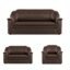 Sekar Lifestyle Polyurethane Series Leatherette 5- to 6-Person Sofa Set For Living Room (Brown, 3+2+1 Seater Large)