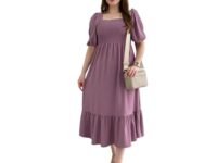 Sheetal Associates Women Casual Regular Sleeves Crepe Solid Fit and Flare Dress - Pack of 1