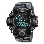 Shocknshop Digital Sports Multi Functional Black Dial Watch for Mens Boys -315RED