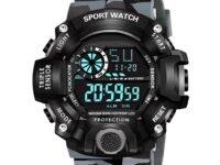 Shocknshop Digital Sports Multi Functional Black Dial Watch for Mens Boys -315RED