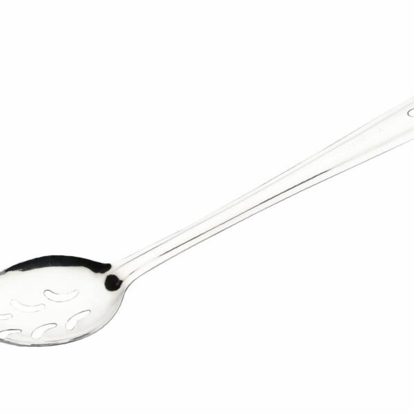 SignoraWare Kitchen Tools Stainless Steel(Food Grade) Heavy Gauge(1.3 MM) Plus Slotted Spoon/Chamcha No.3 for Cooking/Straining/Frying Halwa/Sweets/Subzi (Size 25cm)