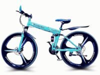 Skyride MERC Benz X6 Foldable Gear Cycle | 21-Speed MTB Gear System, Dual Disc Brakes, 3-Spoke Alloy Mag Wheels, Dual Suspension, & 26-Inch Tyres | Stylish & High-Performance Bicycle (Sky Blue)