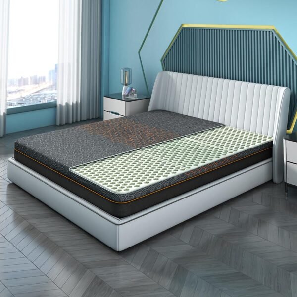 Sleepyhead Technic Designed by Duroflex - 3 Zone Advanved 6D Hexagon Grid Mattress with Hyper-Elastic Compound |10 Years Warranty |3000+ Air Pockets |8 Inch Double Size Bed Mattress (72x48x8 Inch)