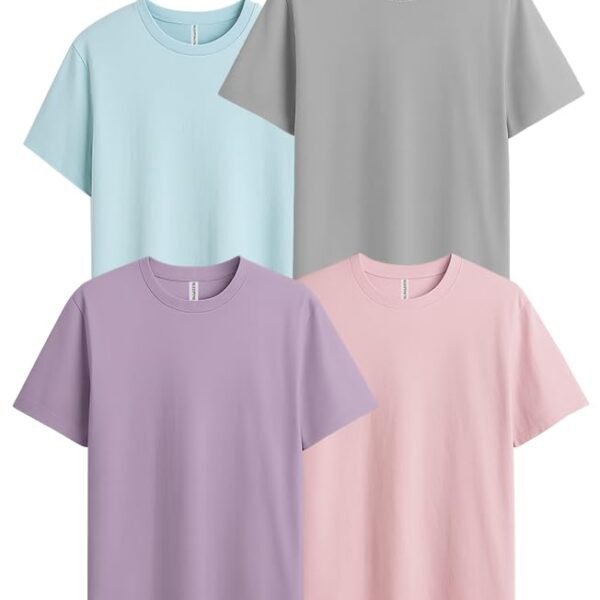 Sleepynuts Men's Regular Fit Round Neck Half Sleeves Solid Casual Wear T-Shirt