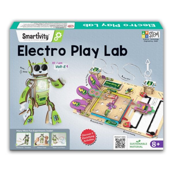 Smartivity Electricity Science Kit for Kids 8-14 Years | 8+ Circuit Experiments & DIY Electric Robot with Light and Sound | Science Kit | Birthday Gift Boys & Girls 8-14
