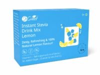 So Sweet Stevia Lemon Instant Drink Mix | Sugar Free Lemon Drink | Zero Calorie Refreshing Beverage with Vitamin C | Natural Stevia Sweetened | 12 Sachets