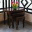 Solid Sheesham Wood Nesting Table for Living Room | Wooden Nesting Tables Set of 3 Stools for Decor | Bedside Table for Bedroom Furniture | Flower Pot Vase Stand | Dark Brown Finish