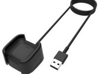 Sounce USB Charging Cable for Fitbit Versa Lite/Versa/Versa Special Edition, Replacement USB Charging Dock Station with 3.3ft Cable Cord for Versa Smartwatch (Black)