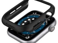 Spigen Protective Case for Apple Watch Series SE3/SE2/6/SE/5/4 44mm, Ultra Slim, Lightweight(Thin Fit) - Black