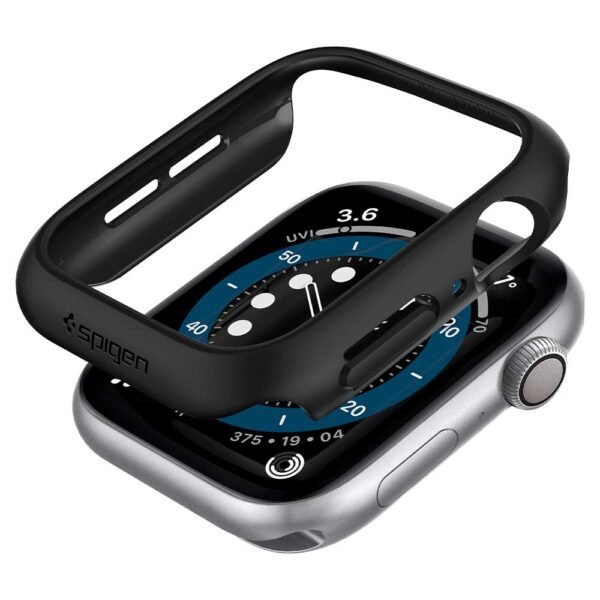 Spigen Protective Case for Apple Watch Series SE3/SE2/6/SE/5/4 44mm, Ultra Slim, Lightweight(Thin Fit) - Black