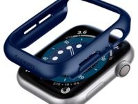 Spigen Thin Fit for Apple Watch SE3 44mm Case, SE2/SE/Series 6/5/4 44mm Lightweight Hard Cover Case - Metalic Blue | For Apple Watch Series SE3/SE2/6/SE/5/4 Slim Lightweight Protective Scratch Resistant PC Cover - Blue