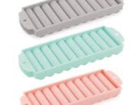 Stick Ice Cube Tray - 10-Cylinder Sticks for Water Bottle, Plastic Ice Cube Tray with Lid - 3pc Sets, Easy Release Freezer Moulds