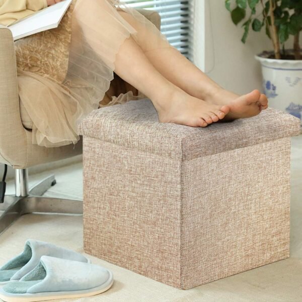 Storage Footrest Clutter Toys Collection Box Coffee Table Ottoman, Versatile Space-Saving Closet Cover, Max Load 80 kg, with Memory Foam Seat(Multi Color)